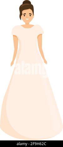 Mariage mariage robe de mariage icône. Dessin animé de mariage robe de mariage icône de vecteur pour la conception de Web isolée sur fond blanc Illustration de Vecteur