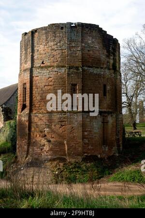 Lunn's Tower, Château de Kenilworth, Warwickshire, Angleterre, Royaume-Uni Banque D'Images