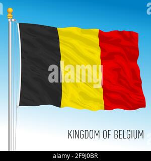 Drapeau national officiel de la Belgique, Union européenne, illustration vectorielle Illustration de Vecteur