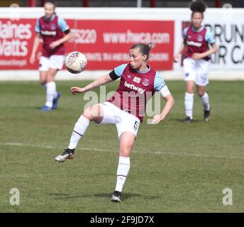 DAGENHAM, ANGLETERRE - AVRIL 18 : Gilly Flaherty de West Ham United WFC lors de la Vitality Women's FA Cup quatrième tour correspondance correcte entre West Ham U Banque D'Images
