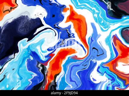 Super duper magnifique peinture abstraite. Arrière-plan technique de peinture liquide. Peinture à effet de marbre. Fond d'écran, affiches, cartes Banque D'Images