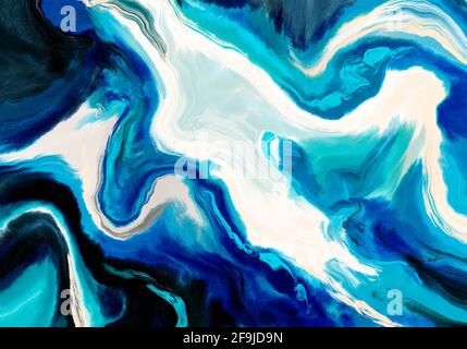 Super duper magnifique peinture abstraite. Arrière-plan technique de peinture liquide. Peinture à effet de marbre. Fond d'écran, affiches, cartes Banque D'Images