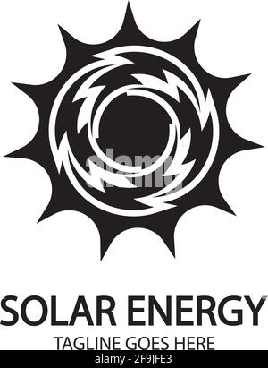 Panneau d'énergie solaire et icône de soleil isolé sur fond blanc Illustration de Vecteur