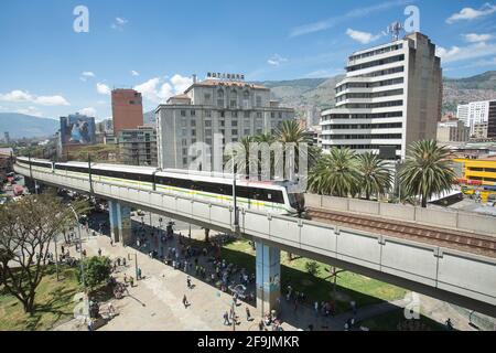 Medellin, Antioquia / Colombie - 03 août 2017. Transports en commun dans la ville Banque D'Images