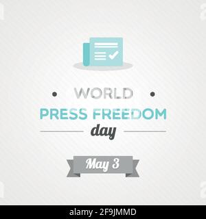 Journée mondiale de la liberté de la presse. Mai 3. Illustration vectorielle, conception plate Illustration de Vecteur