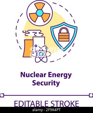 Icône du concept de sécurité de l'énergie nucléaire Illustration de Vecteur