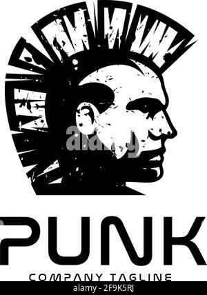 Logo Deisgn Vector Punk Illustration de Vecteur