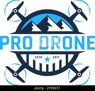 Logo Deisgn Vector Pro Drone Illustration de Vecteur