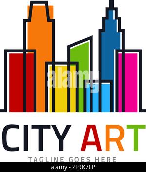 Logo Deisgn Vector City Art Illustration de Vecteur