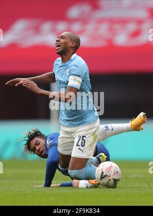 REECE JAMES, FERNANDINHO, CHELSEA FC V MANCHESTER CITY FC, 2021 Banque D'Images