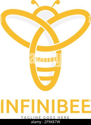 Logo Infinity Bee Illustration de Vecteur