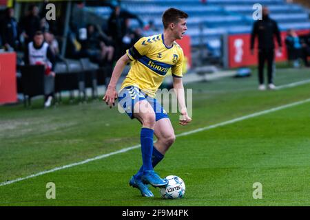 Brondby, Danemark. 18 avril 2021. Morten Frendrup (19) de Brondby SI vu pendant le match 3F Superliga entre FC Brondby IF et Aarhus GF Brondby Stadion dans Brondby. (Crédit photo : Gonzales photo/Alamy Live News Banque D'Images