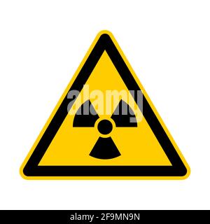 Danger nucléaire rayonnement ionisant symbole de danger de trèfle. Image vectorielle. Illustration de Vecteur