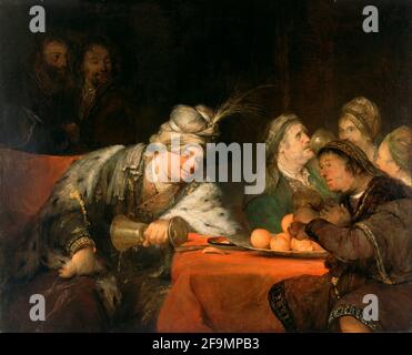 Le banquet d'Ahasuerus - Arent de Gelder, 1680 Banque D'Images