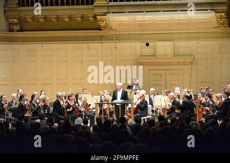 Boston Symphony Orchestra avec Bernard Haitink, concert du 2 mai 2015. Boston Symphony Hall. Banque D'Images
