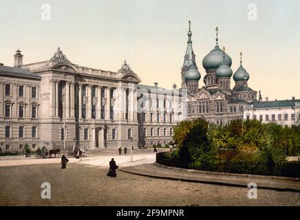 Palais de Justice et Église Pantelimon, Odessa, Russie, c'est-à-dire l'Ukraine, vers 1900 Banque D'Images