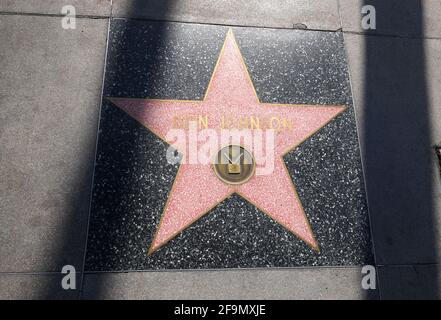 Hollywood, Californie, États-Unis 17 avril 2021 UNE vue générale de l'atmosphère de l'acteur Don Johnson's Star sur le Hollywood Walk of Fame le 17 avril 2021 à Hollywood, Californie, États-Unis. Photo par Barry King/Alay stock photo Banque D'Images