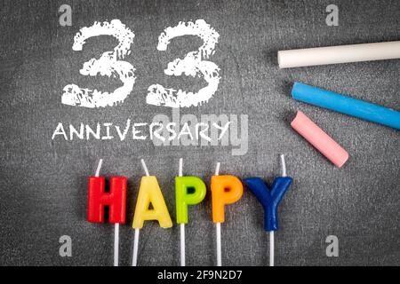 Decoration Pour Anniversaire Anniversaire 33 Ans Photo Stock Alamy
