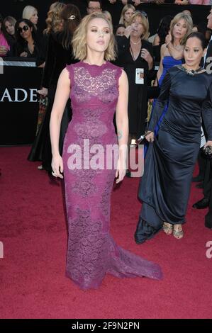 Scarlett Johansson à la 83e édition des Oscars annuels de l'Académie, qui a eu lieu au Kodak Theatre le 27 février 2011 à Los Angeles, Californie Banque D'Images