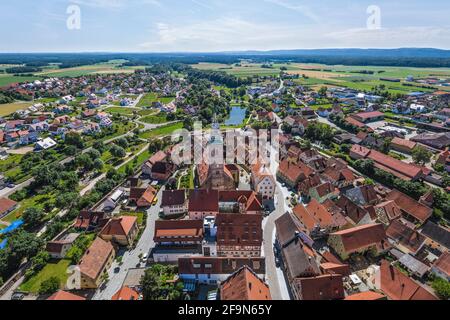 Vue aérienne de Wolframs-Eschenbach Banque D'Images