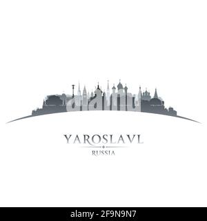 Silhouette d'horizon de la ville de Yaroslavl en Russie. Illustration vectorielle Illustration de Vecteur