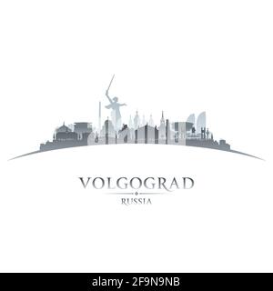 Silhouette de la ville de Volgograd en Russie. Illustration vectorielle Illustration de Vecteur