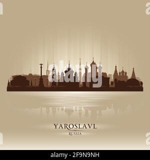 Illustration de la silhouette vectorielle de la ville de Yaroslavl en Russie Illustration de Vecteur