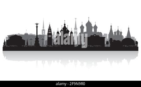 Illustration de la silhouette vectorielle de la ville de Yaroslavl en Russie Illustration de Vecteur