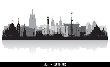 Illustration de la silhouette vectorielle de la ville de Voronezh en Russie Illustration de Vecteur