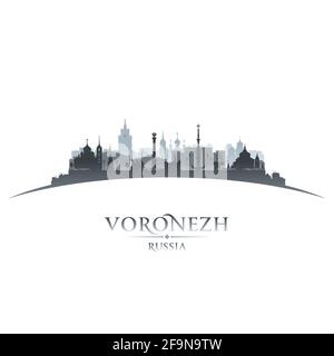 Silhouette d'horizon de la ville de Voronezh en Russie. Illustration vectorielle Illustration de Vecteur