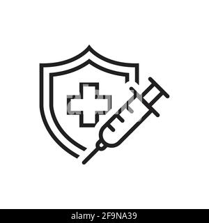 Symbole de seringue médicale vecteur d'icône de vaccin médical pour la conception graphique, logo, site Web, médias sociaux, application mobile, illustration Illustration de Vecteur
