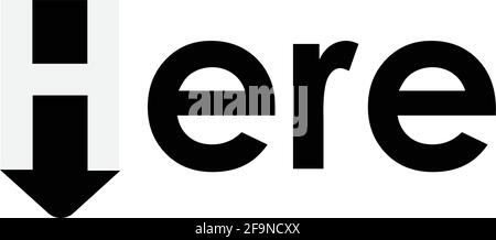 un logo basé sur la typographie d'espace négative. Illustration de Vecteur