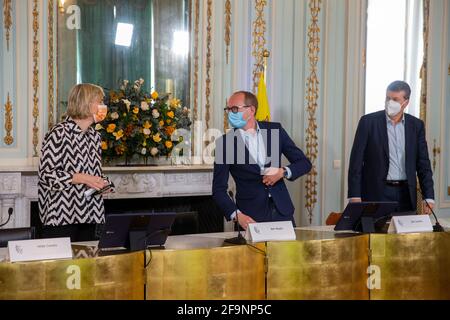Ministre flamand de l'emploi, de l'économie, de l'économie sociale et de l'agriculture Hilde Crevits, ministre flamand de l'éducation et de la protection des animaux et des sports Ben Banque D'Images