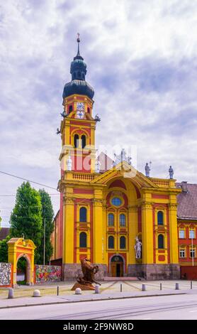 L'abbaye de Stift Wilten dans la ville autrichienne d'Innsbruck. Banque D'Images