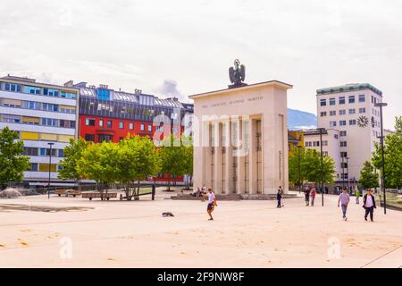 Befreiungsdenkmal - mémorial de la libération à Innsbruck, Autriche. Banque D'Images