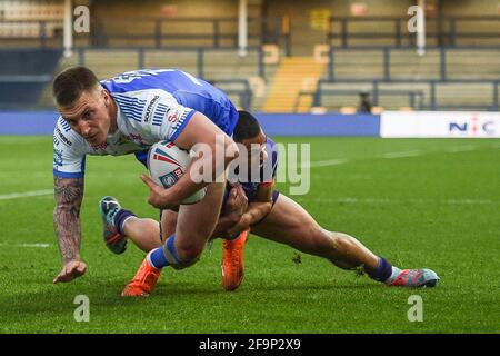 Leeds, Angleterre - 15 avril 2021 - Alex Mellor (11) de Leeds Rhinos en action pendant la ligue de rugby Betfred Super League Round 3 Leeds Rhinos vs Wigan Warriors au stade Emerald Headingley, Leeds, Royaume-Uni Dean Williams/Alay Live News Banque D'Images