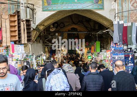 Le Grand Bazar de Téhéran, Iran. L'entrée principale Sabze-Meydan Banque D'Images