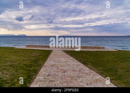 Memorial sur la plage d'Anzac sur la péninsule de Gallipoli près de Canakkale, Turquie Banque D'Images