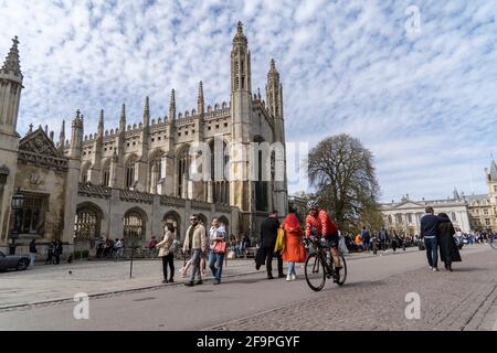 Dans le centre-ville de Cambridge. Cambridge, Royaume-Uni, 18.04.21 Banque D'Images