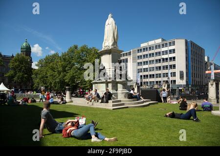 14.07.2019, Belfast, Irlande du Nord, Royaume-Uni - le Titanic Memorial Garden, sur le terrain de l'hôtel de ville à Donegall Square. 00A190714D423CARO Banque D'Images