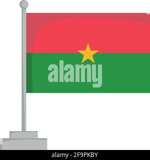 Drapeau national du Burkina Faso Illustration vectorielle Illustration de Vecteur