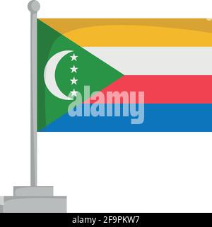 Drapeau national des Comores Illustration vectorielle Illustration de Vecteur