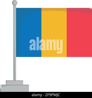 Drapeau national de la Roumanie Illustration vectorielle Illustration de Vecteur