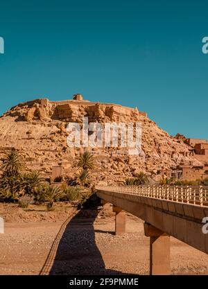 La forteresse (ksar) d'Aid Benhaddou dans les montagnes de l'Atlas près de Marrakech, au Maroc Banque D'Images