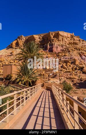 La forteresse (ksar) d'Aid Benhaddou dans les montagnes de l'Atlas près de Marrakech, au Maroc Banque D'Images