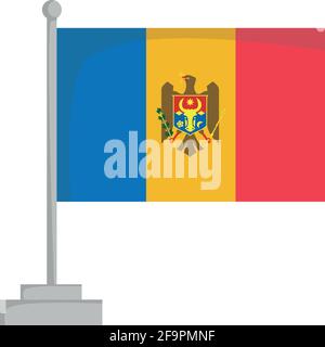 Drapeau national de la Moldavie Illustration vectorielle Illustration de Vecteur