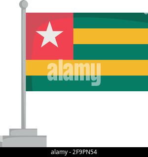 Drapeau national du Togo Illustration vectorielle Illustration de Vecteur