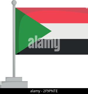 Drapeau national du Soudan Illustration vectorielle Illustration de Vecteur