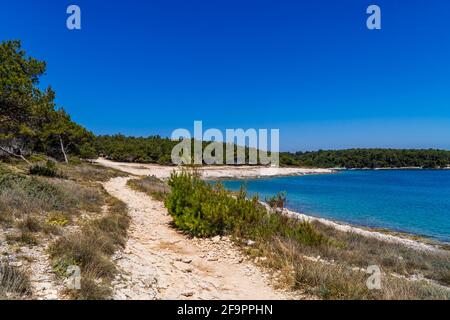 Vue panoramique sur le parc national de Kamenjak, Istrie, Croatie Banque D'Images