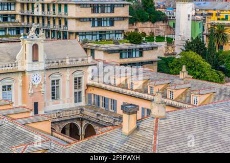 vue sur le palais doria tursi dans la ville italienne gênes Banque D'Images